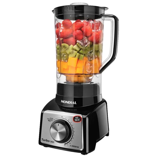 MONDIAL LICUADORA TURBO INOX L-1000W NEGRO 3L - Imagen 2