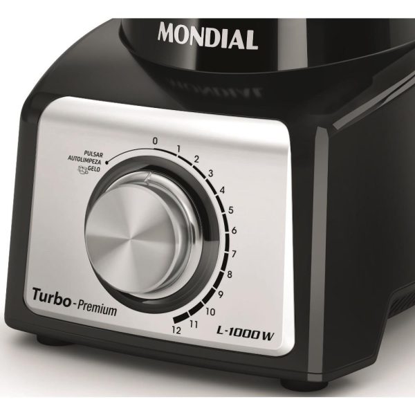 MONDIAL LICUADORA TURBO INOX L-1000W NEGRO 3L - Imagen 3