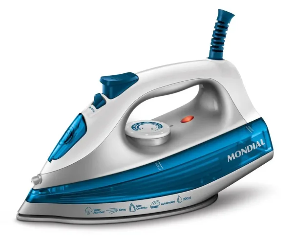 MONDIAL PLANCHA A VAPOR CERAMIC CELESTE FVN-01-BL